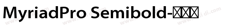 MyriadPro Semibold字体转换